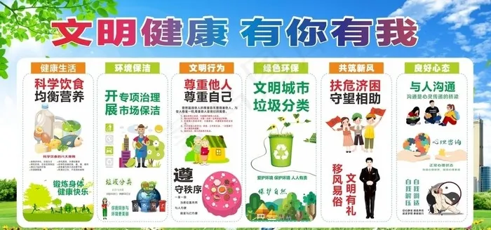 文明健康图片cdr矢量模版下载