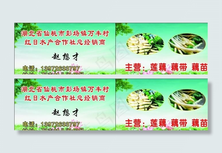 水产名片图片cdr矢量模版下载