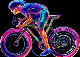 炫彩骑单车透明元素素材图片
