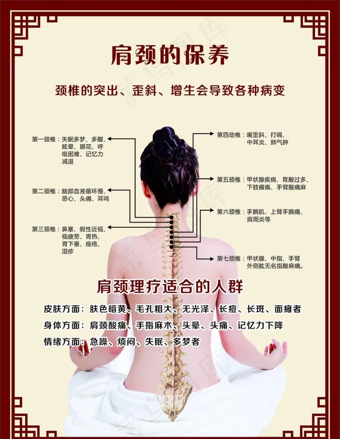 肩颈保养图片cdr矢量模版下载