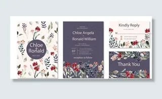 手绘植物花卉背景图片