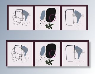 简笔女人像图片