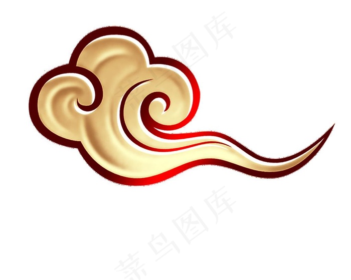 祥云 红色 中国风 png元素图片psd模版下载