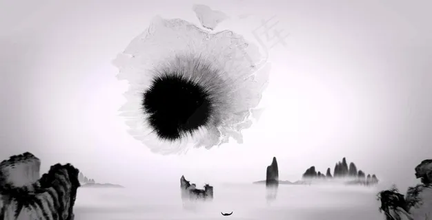 意境水墨山水图片