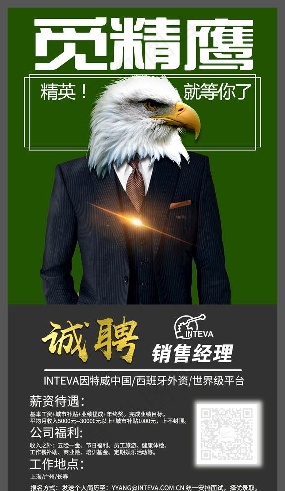 创意招聘海报之觅精英图片