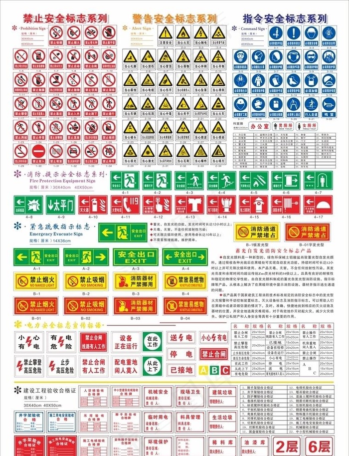 安全标识图片cdr矢量模版下载