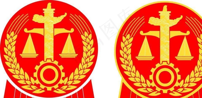 最新人民法院法徽图片cdr矢量模版下载
