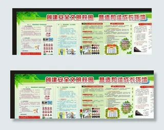 创建安全文明校园展板图片