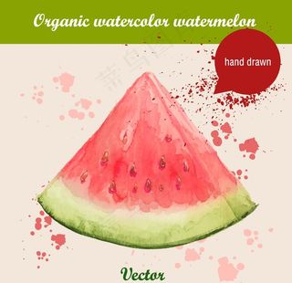 水彩西瓜图片