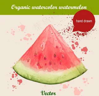 水彩西瓜图片