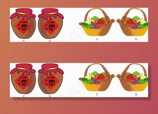 酒坛与水果图片