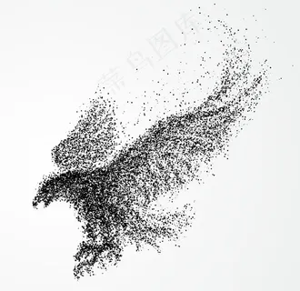 黑白抽象波点画图片 黑白抽象波点画图片
