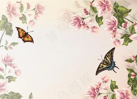 矢量梦幻花卉图片素材