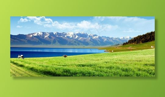 淘宝天猫自然风景食品合成背景图片