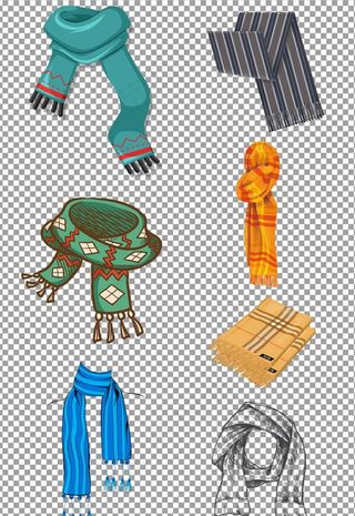 手绘可爱围巾图片