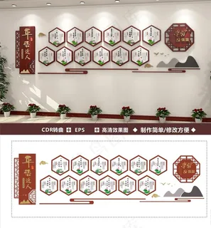 古典平语近人党建文化墙书记用典图片