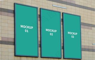 户外广告牌样机图片