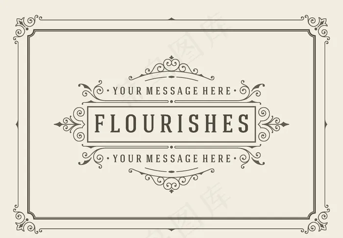 欧式边框图片ai矢量模版下载