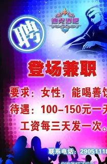 酒吧招聘图片