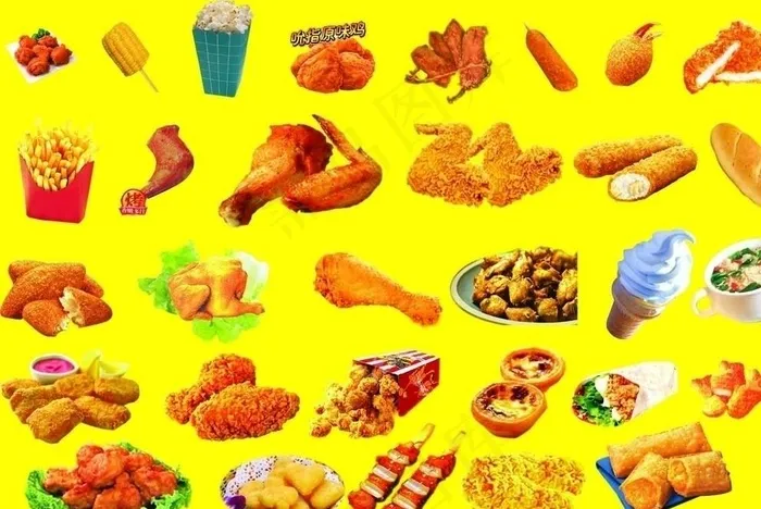 汉堡店副食品图片(4961X3366(DPI:300))psd模版下载