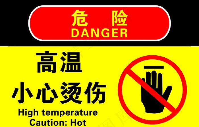 高温危险图片psd模版下载
