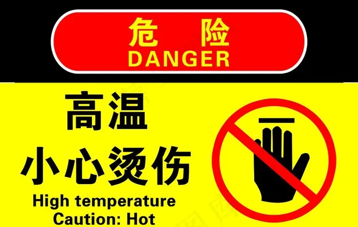 高温危险图片psd模版下载