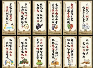 食堂文化 餐饮文化展板 食堂海图片