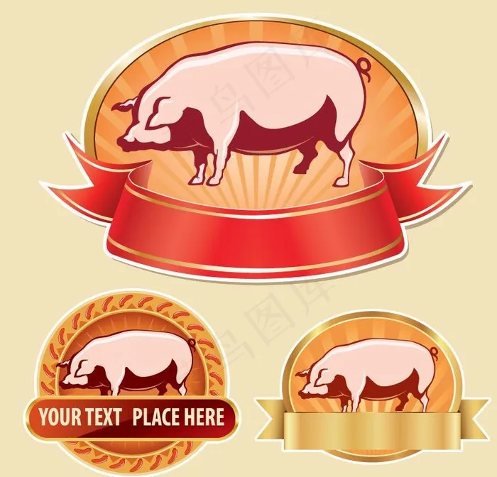 食物label标签图片eps,ai矢量模版下载