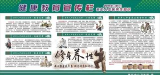 老年人中医养生健康宣传栏图片