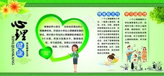 校园文化心理健康宣传展板图片