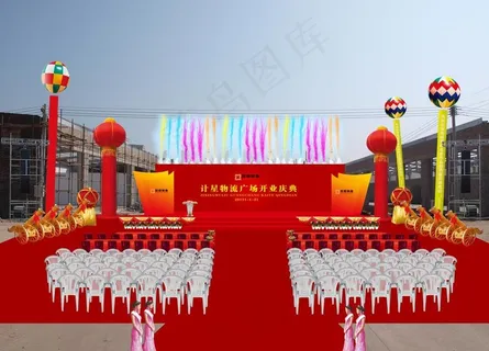 开业庆典舞台背景效果图设计图片