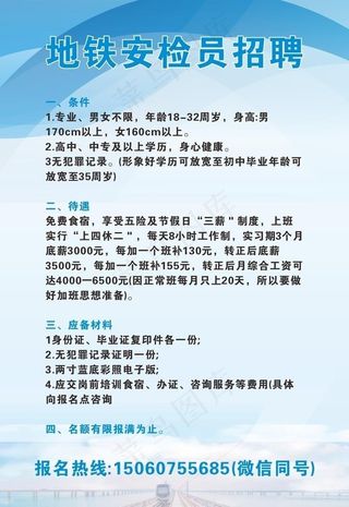 地铁招聘海报图片