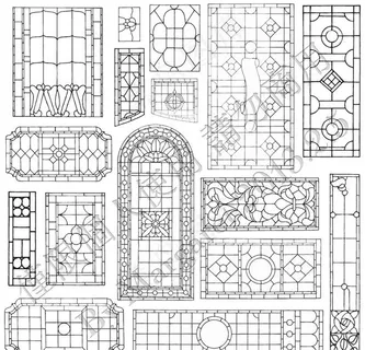 古典窗格图案图片