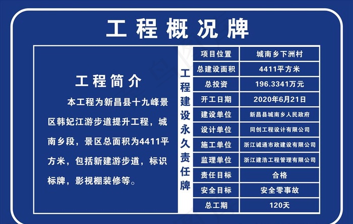 工程概况牌图片cdr矢量模版下载