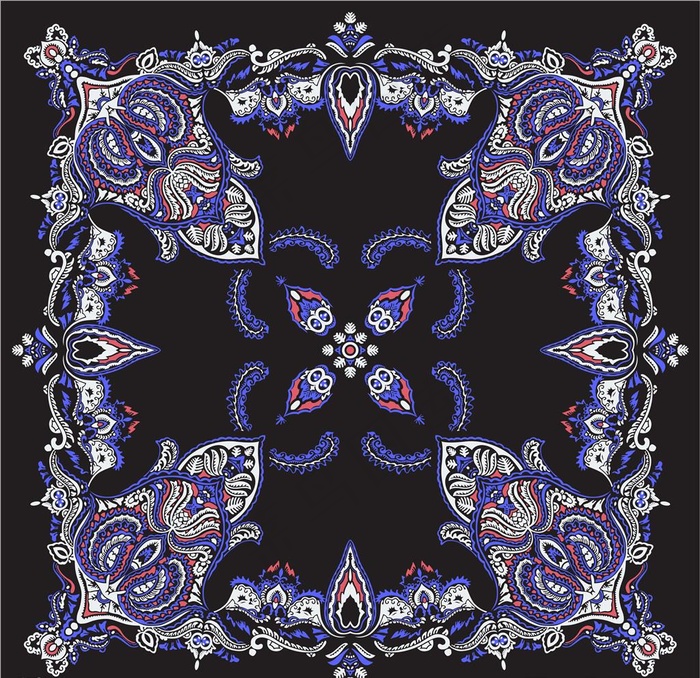 传统民族风对称花纹图案下载图片