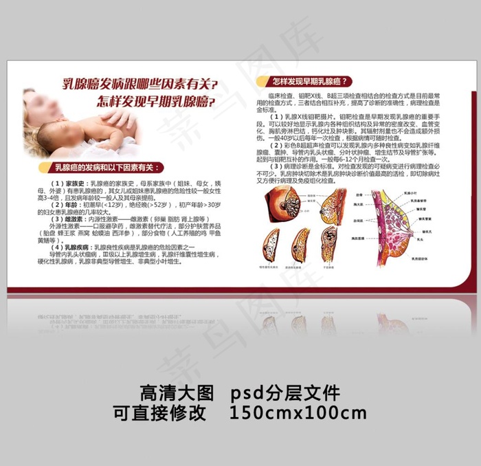 乳腺科展板  医院展板图片