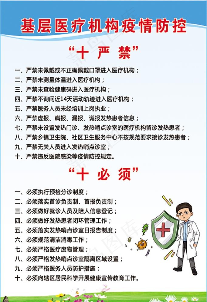 疫情防控 十严禁  十必须图片cdr矢量模版下载