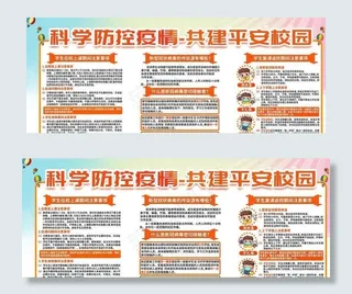 校园防疫展板图片