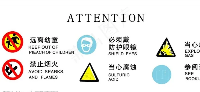 日常标识图片cdr矢量模版下载