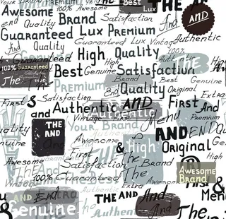 大牌英文字母标签图片