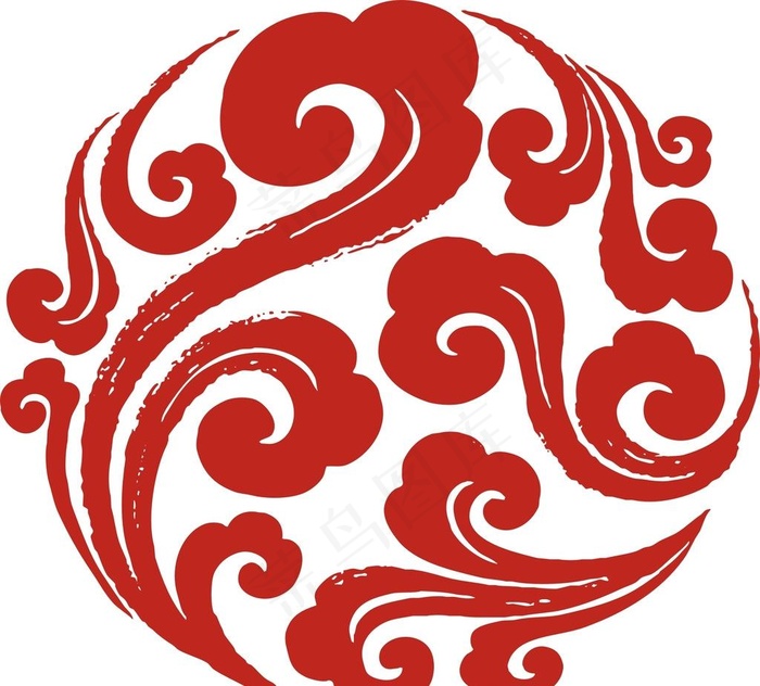 圆形祥云图片cdr矢量模版下载