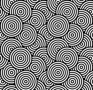 交错叠加同心圆无缝背景图片