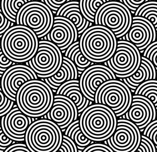 交错叠加同心圆无缝背景图片