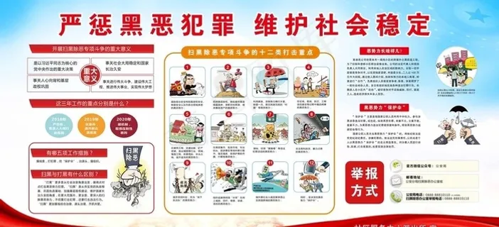 扫黑除恶宣传展板图片