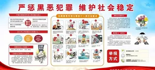 扫黑除恶宣传展板图片