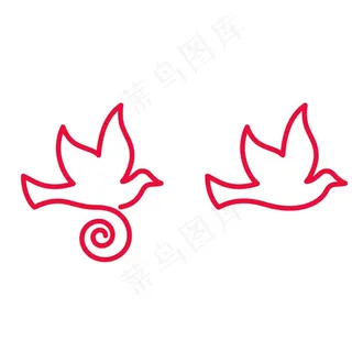 鸽子LOGO矢量图图片