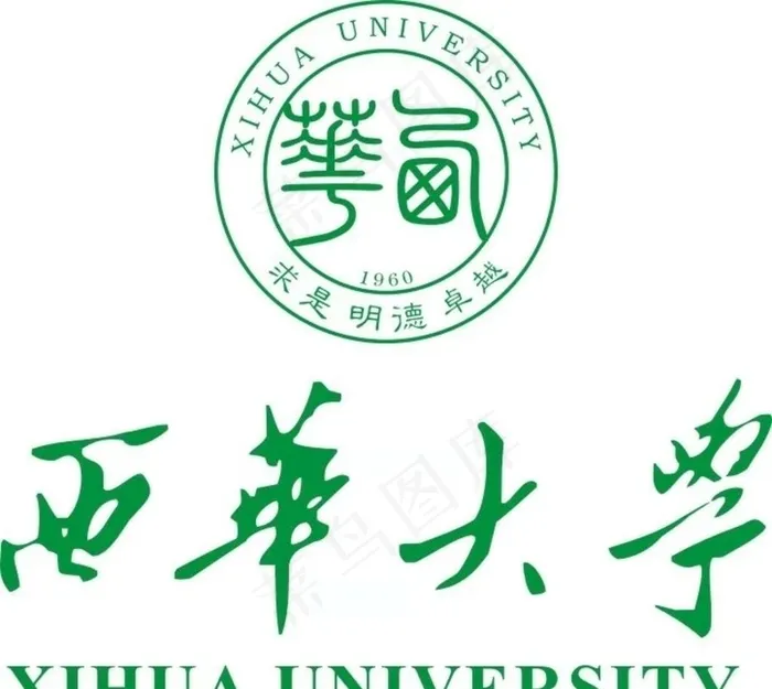西华大学校徽图片cdr矢量模版下载