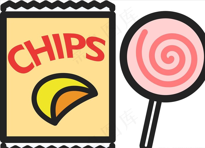 零食元素图片eps,ai矢量模版下载
