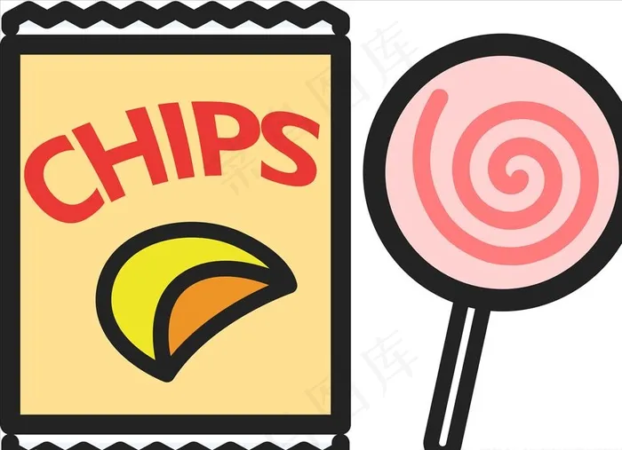 零食元素图片eps,ai矢量模版下载