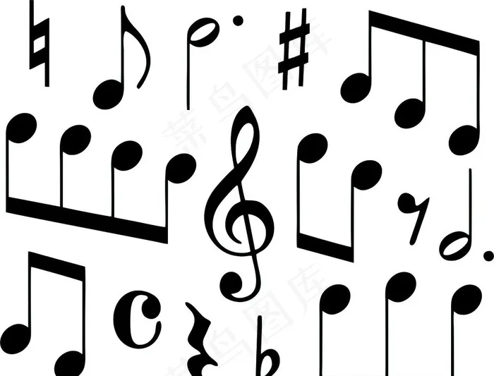 音乐符号图片cdr矢量模版下载